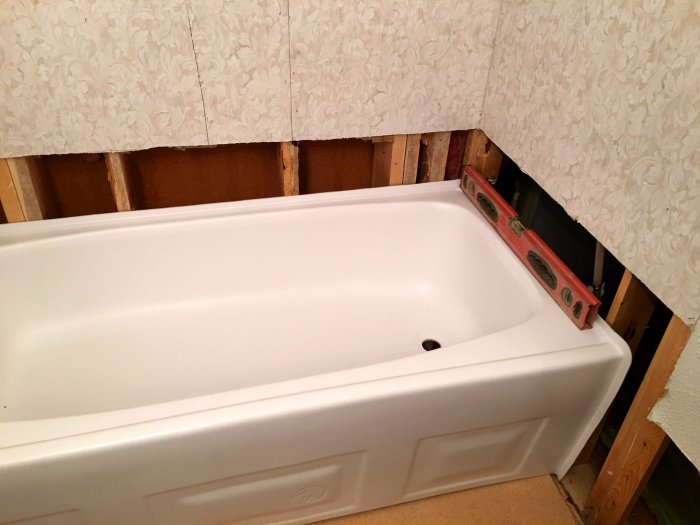 Plumb bathtub installation